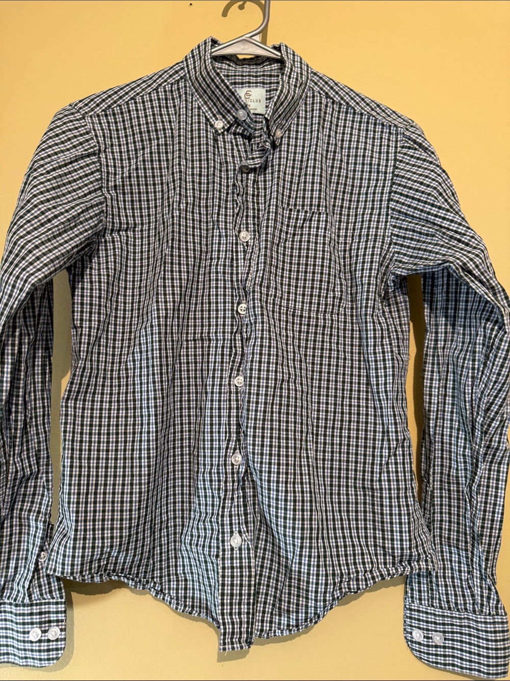 Kids Long-Sleeve Button-Down Shirt - Blue & White Plaid
